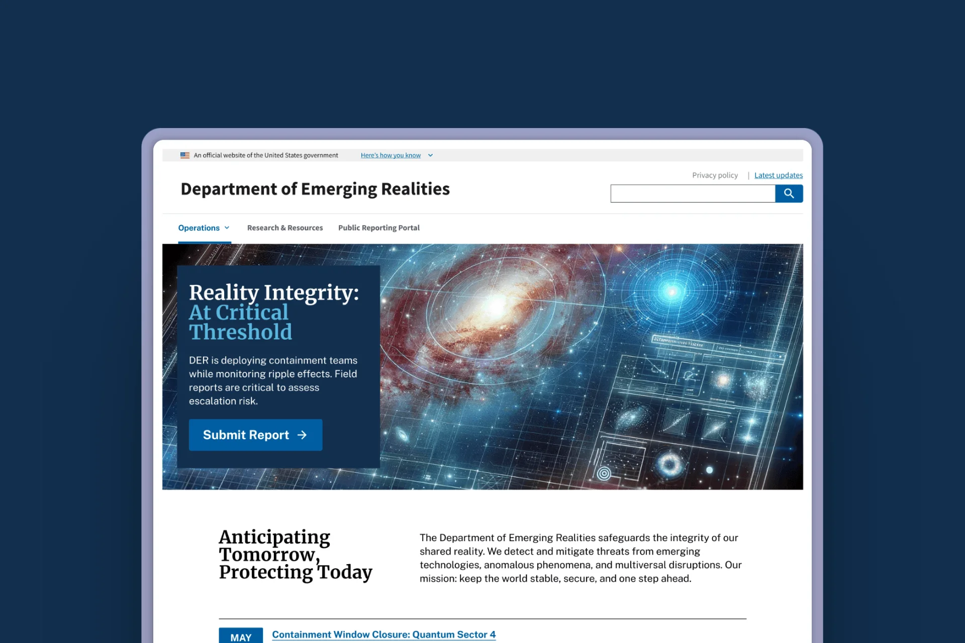 USWDS Mockup • Web Design (Conceptual)